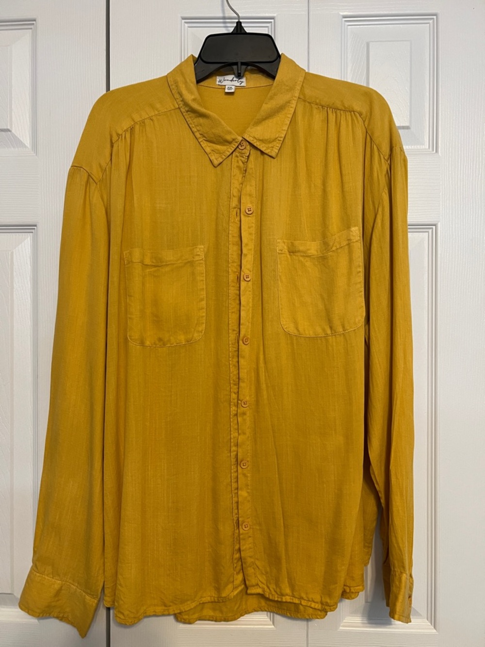 Wonderly Golden Mustard Button-Down Shirt